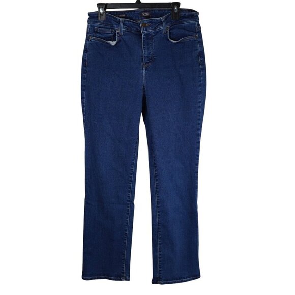 NYDJ Womens‎ Marilyn Straight-Leg High-Waist Jeans Medium Wash Size 14 - Picture 13 of 13